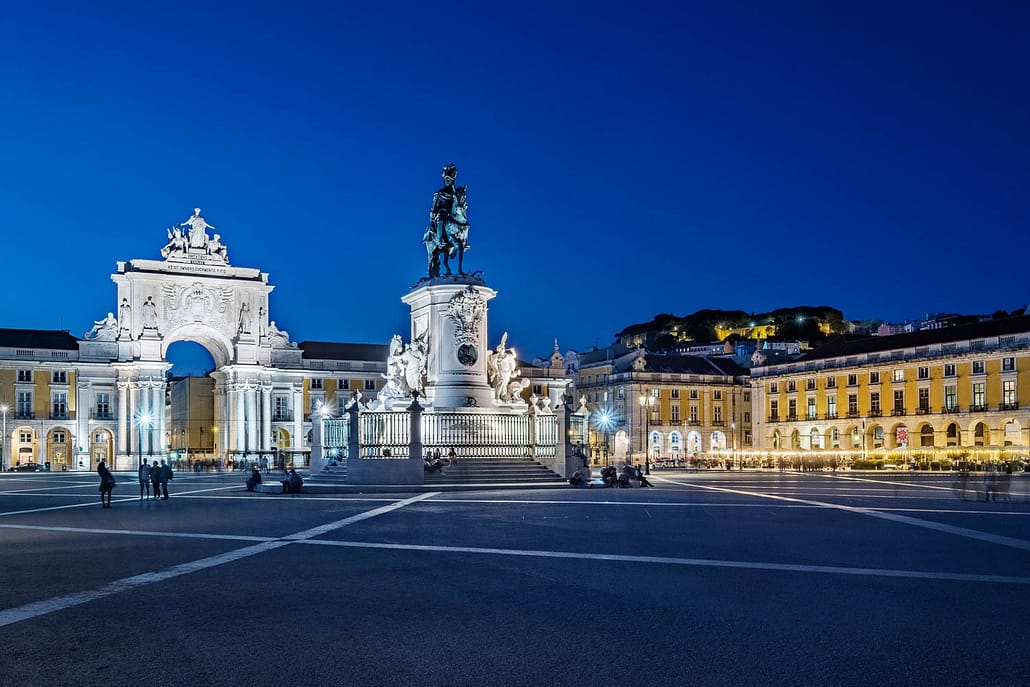 Comercio Square at night, Lisbon