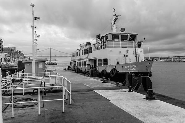 Ferry boat dock in Cacilhas